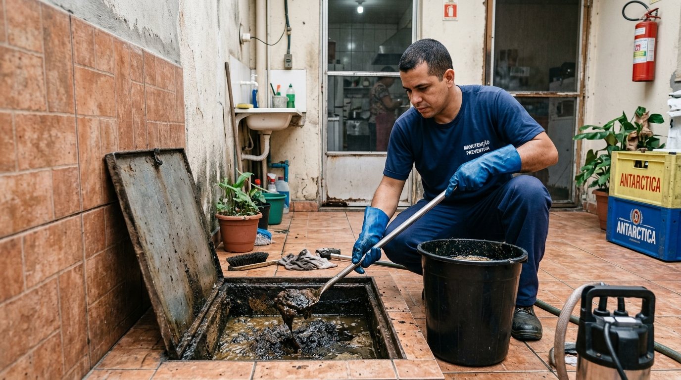 Limpeza de Caixa de Gordura com Equipe em Manaus‑AM