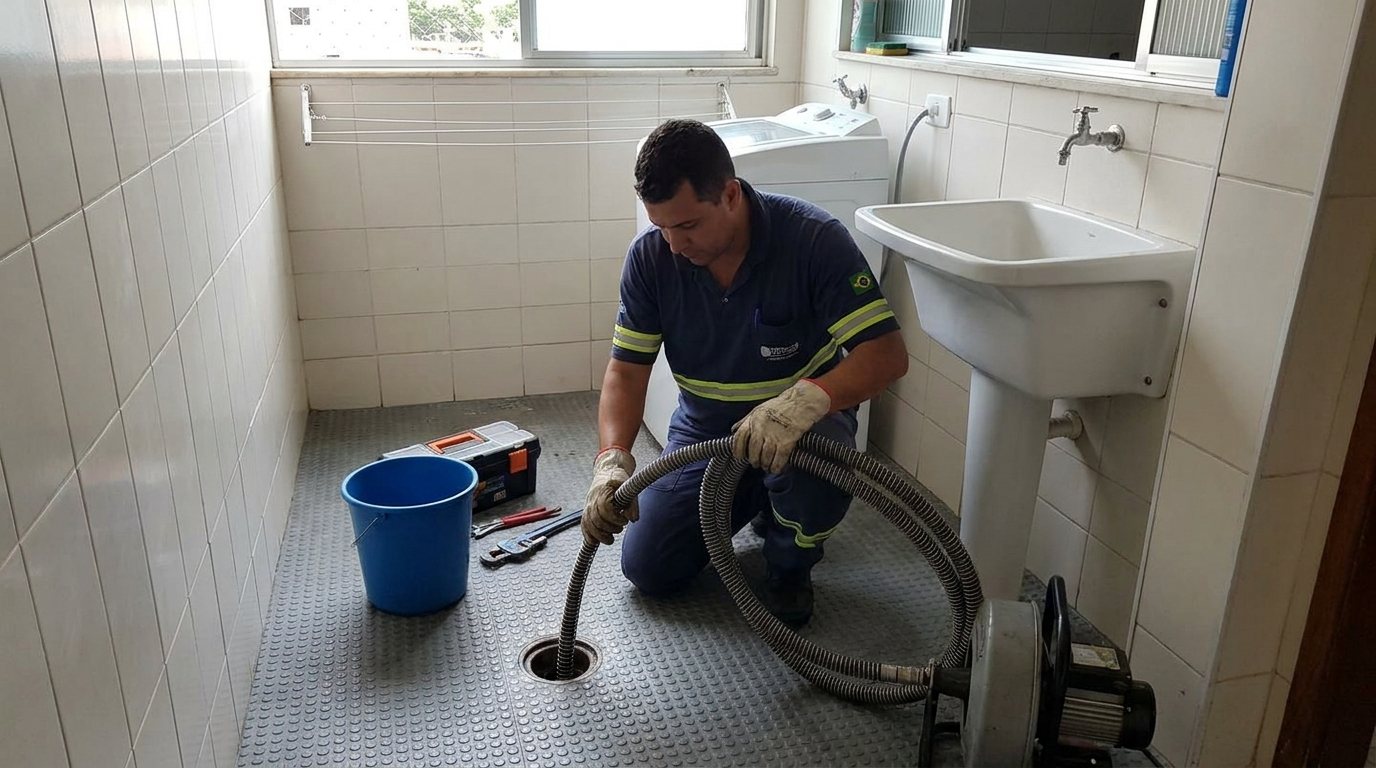 Ponto de Esgoto na Lavanderia em Manaus‑AM